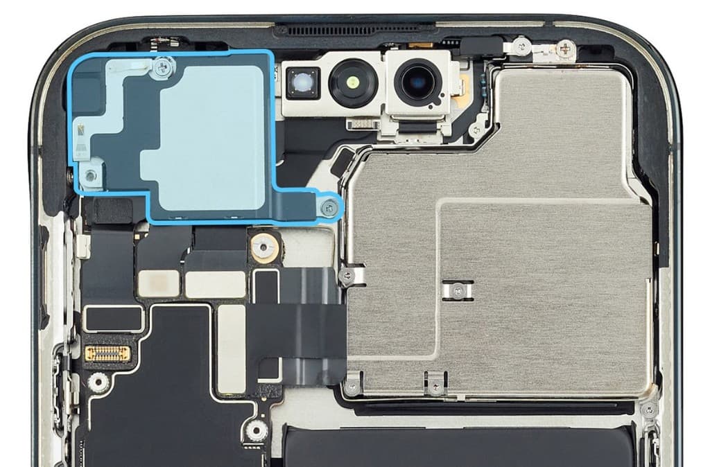 iPhone ahize hoparlörünün cihaz içindeki konumu — ahize tamiri